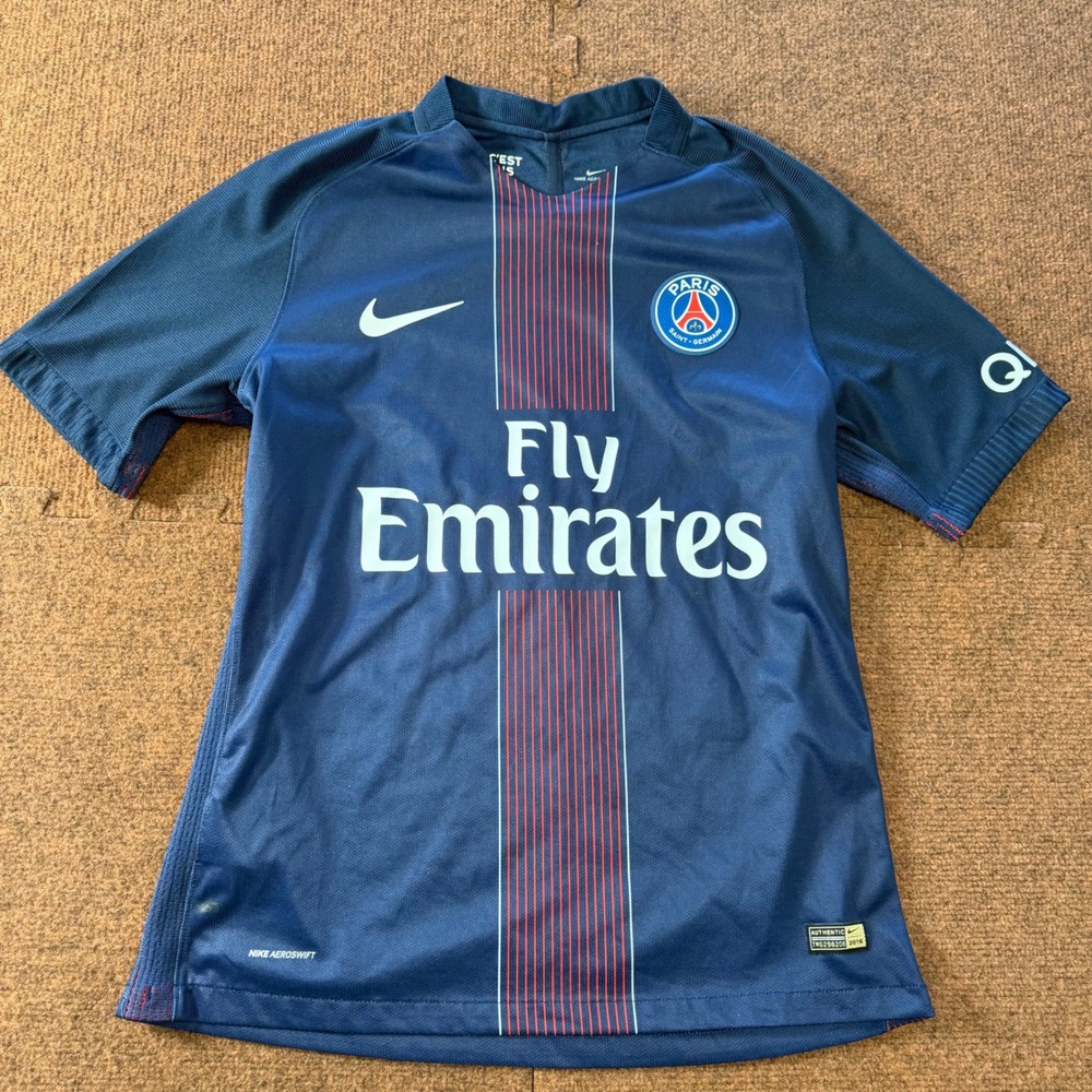 Nike Aeroswift PSG 2016 Authentic Home Jersey Mens Medium Navy Blue Soccer Shirt